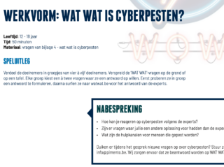 Werkvorm Weerbaar op het Web Cyberpesten